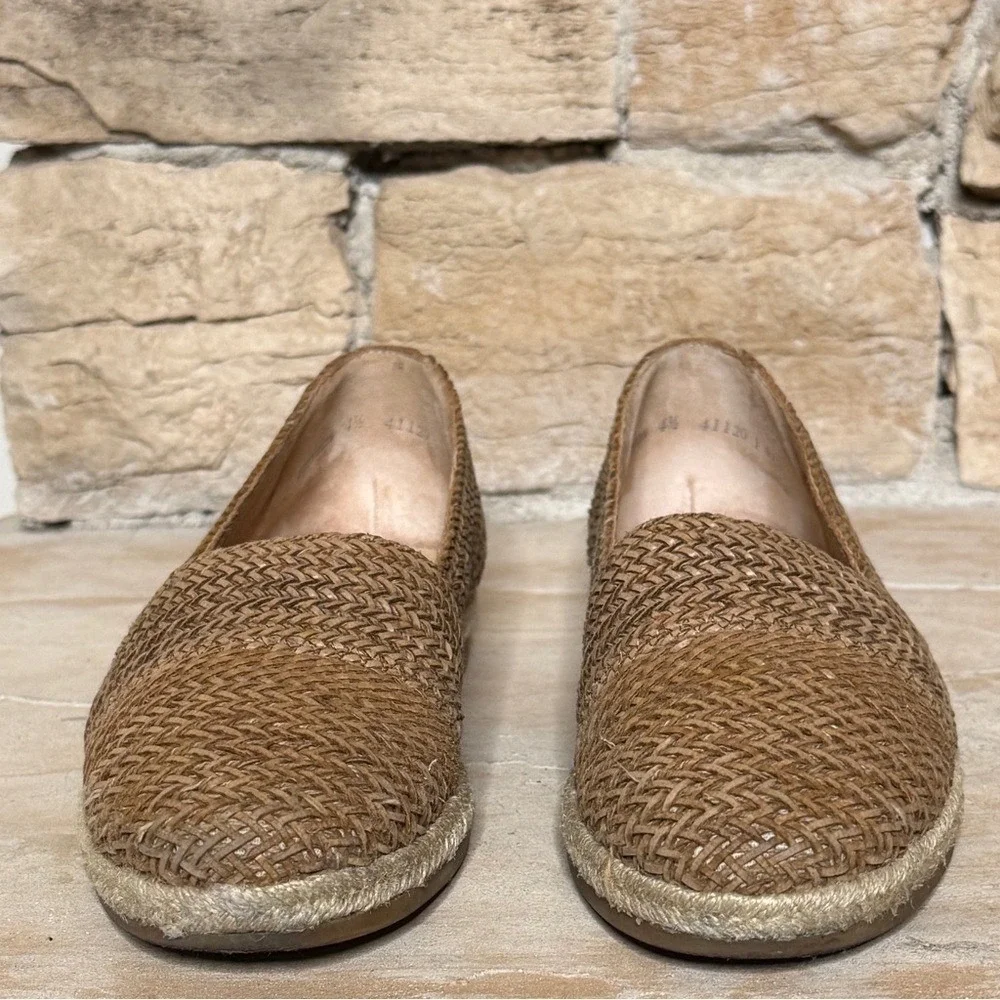 PAUL GREEN Women's Lori Espadrille Flats In‎ Cuoio Woven Travel Vacation Casual